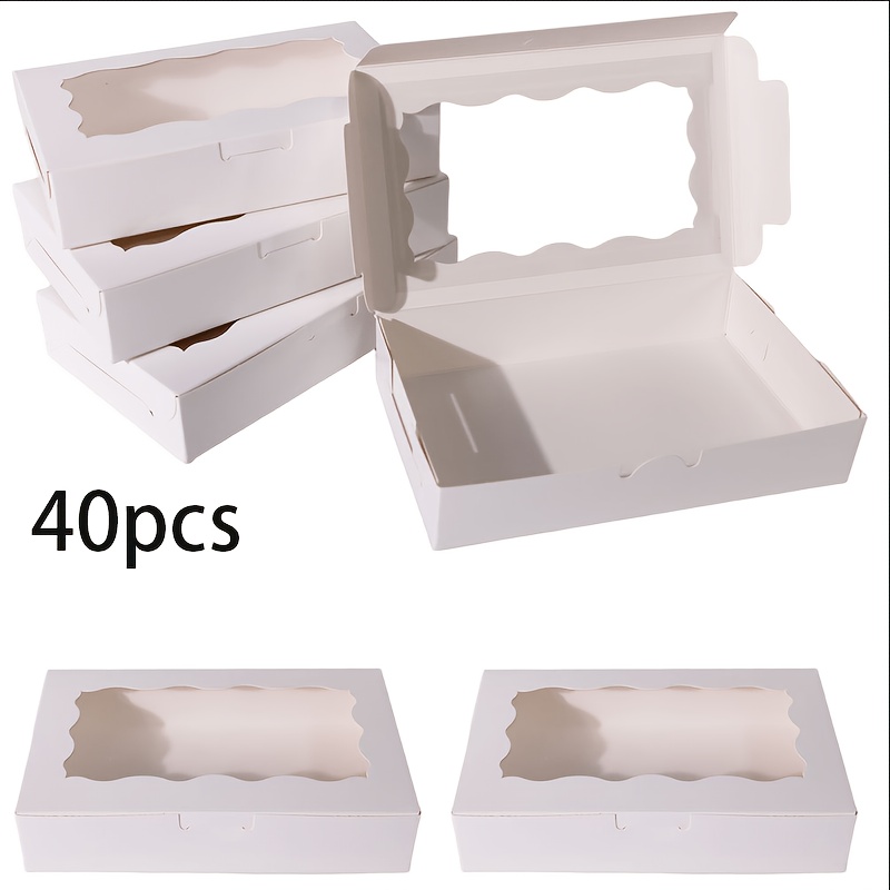 TEMU Scatole da regalo 15/40 pz, scatole con finestra, scatole di carta a , scatole quadrate con finestra, scatole di carta a forma di aereo, adatte