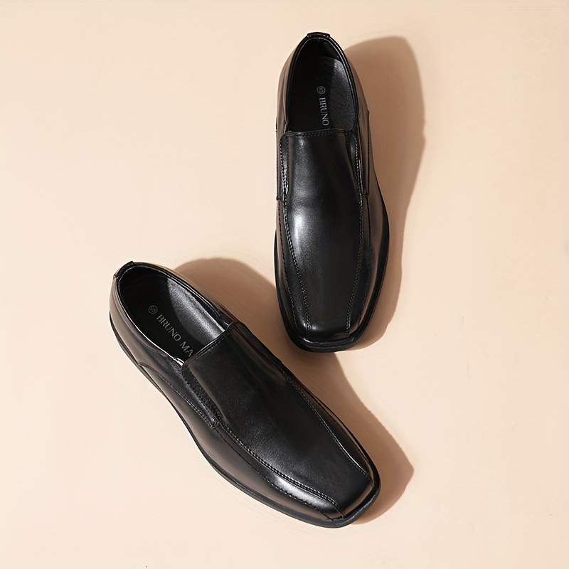 mens square toe dress loafers formal shoes temu - Temu