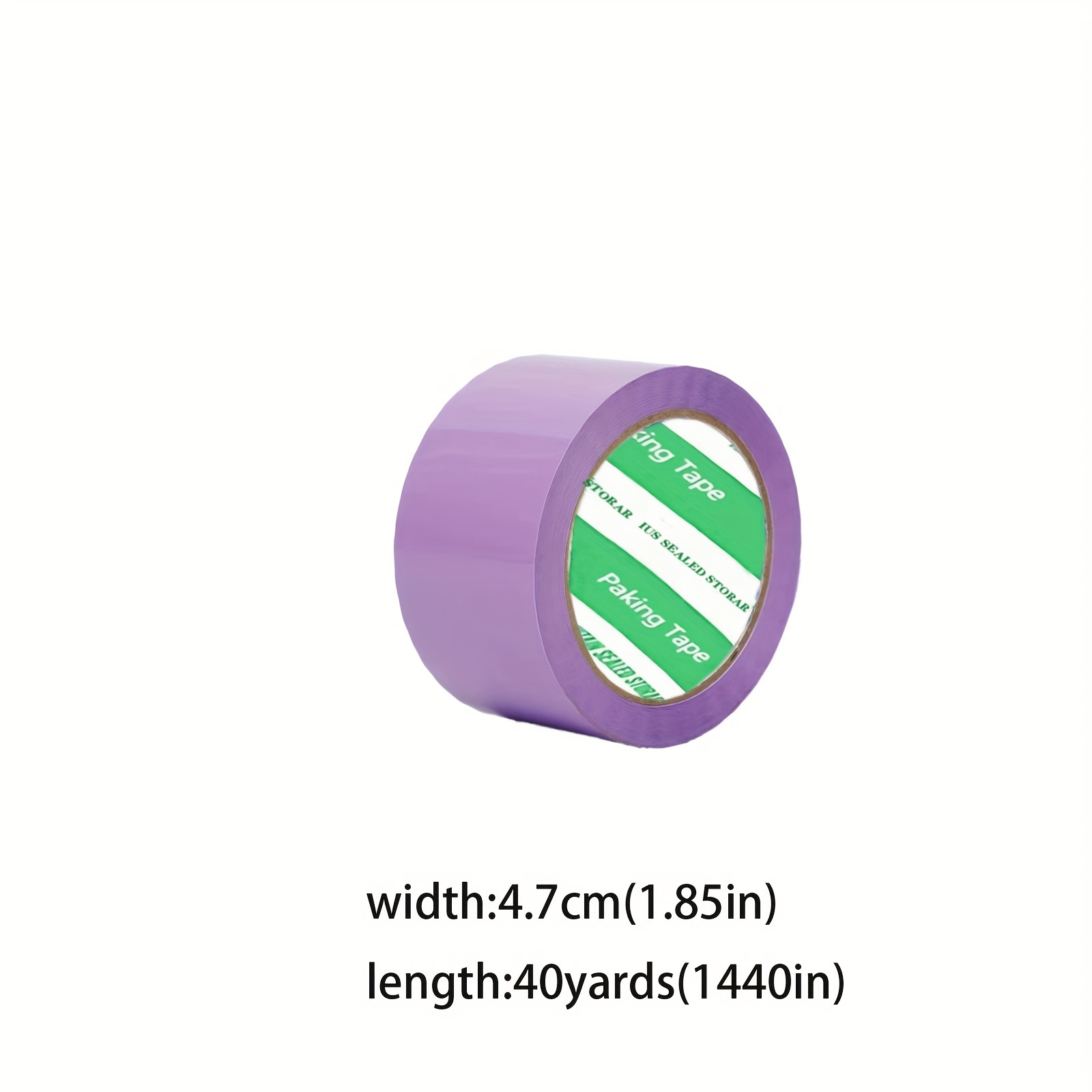 Image of A Roll Of Light Purple Packing Tape, 1.85 Inches Wide And 40 Yards Long, With A Thickness Of 2.0 Mils, Suitable For Furniture Storage, Office Packaging, And Gift Box Wrapping