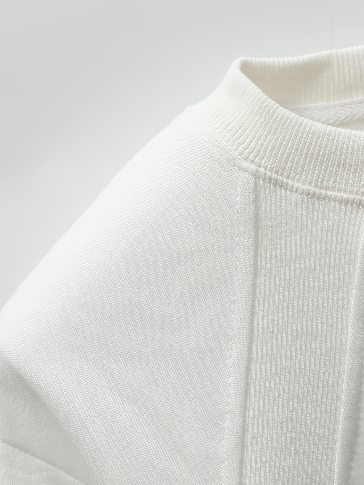 男士1件装，圆领宽松卫衣，显瘦长袖卫衣， 纯色长袖t恤男，宽松休闲打底衫，拼接内搭打底衫，舒适百搭，简约经典，适合日常活动和运动时穿着 商品详情 8