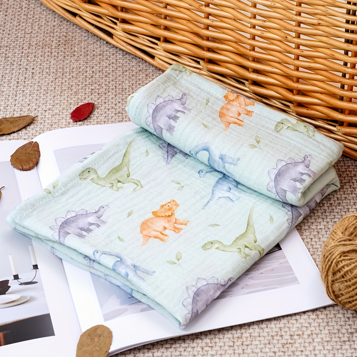 Image of 1pc Baby Muslin Blanket For Toddler, Breathable Soft Receiving Blanket, Essentials Baby Shower Items, Toddler Gift