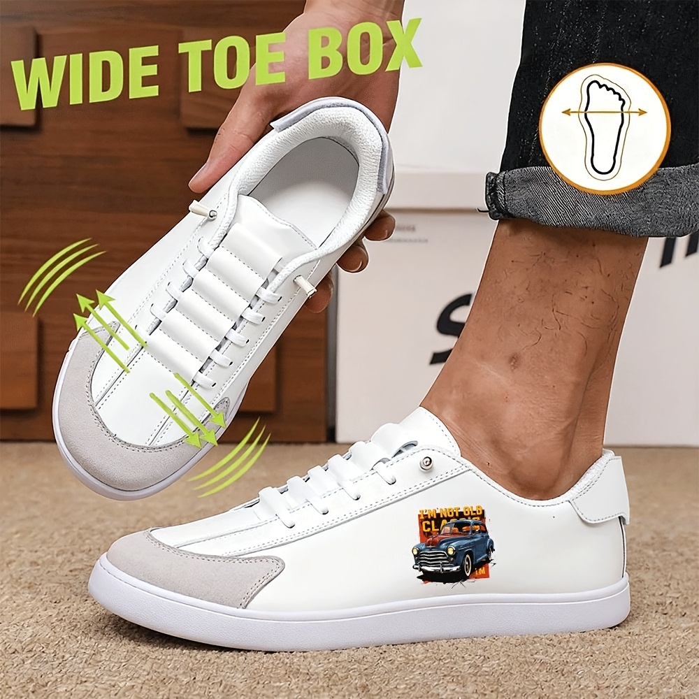 classic vintage car enthusiast print wide toe work shoes unisex model 8144 work boots wear resistant safety shoes 8144 classic vintage car enthusiast mens print