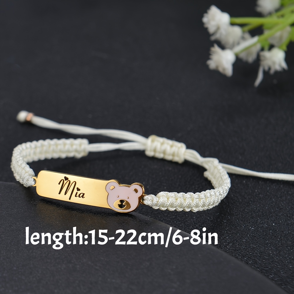 TEMU Customizable, Multi-colored Woven Bracelets, Cute And Minimalist Style, Gifting , Family, Or