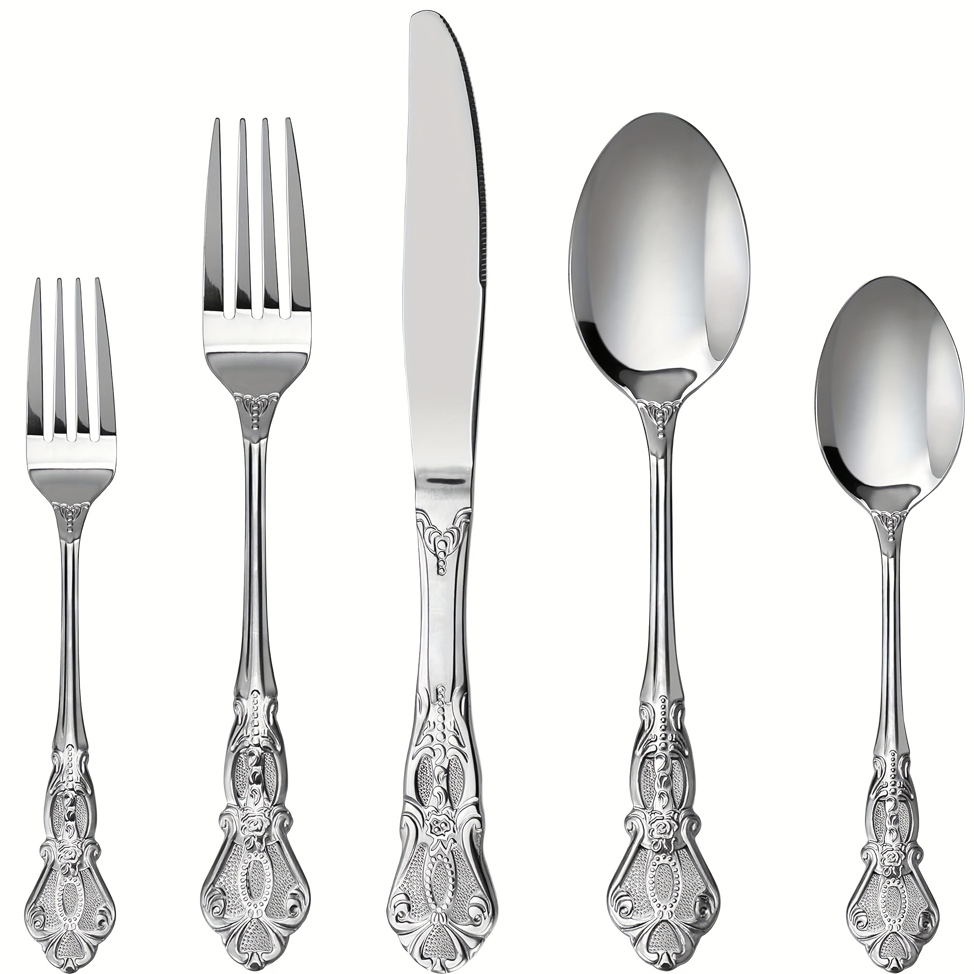 

Silverware Set, 30 Silverware Set For 6, -rust Steel Flatware Set Including Spoon And Knife, Dishwasher Safe