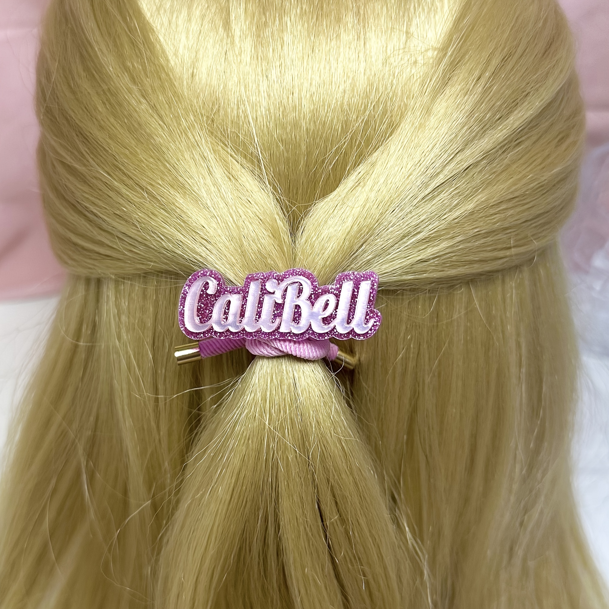 

1 Customized Acrylic Name Hair Rope Personalized Macaron Color Head Rope Can Diy Letter Women's Hair Decoration Christmas Gift