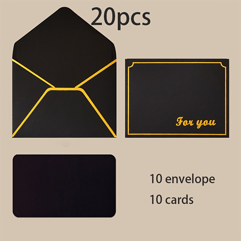 TEMU 20pcs, Mini Card Envelope Set, Hand-written Wedding Event Party Invitations, Includes 10pcs Envelopes And 10pcs Cards, Perfect For Any Occasion
