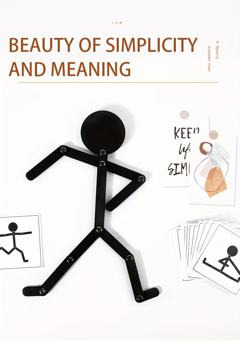 Wooden Puzzle Versatile Activity Little Wooden Figures, a Tabletop Game That Enhances Manual Skills And Promotes Parent-Child Interaction, Perfect As Gifts for Christmas, Birthdays, And Parties for Boys And Girls