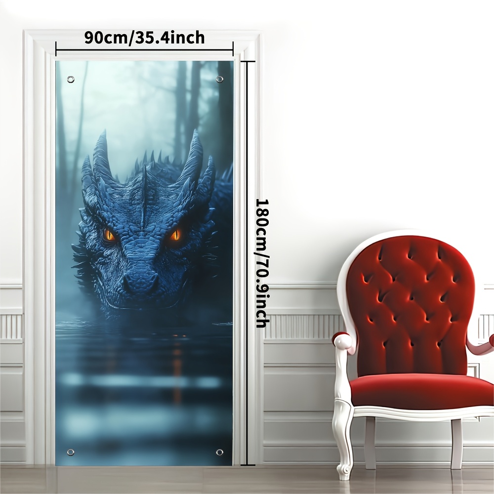 TEMU 2d Flat, 1pc,2d Flat Printing Party Banner Door Curtain Hose Versatile Polyester Fabric,without Electricity Seasonal Party & Holiday Decor