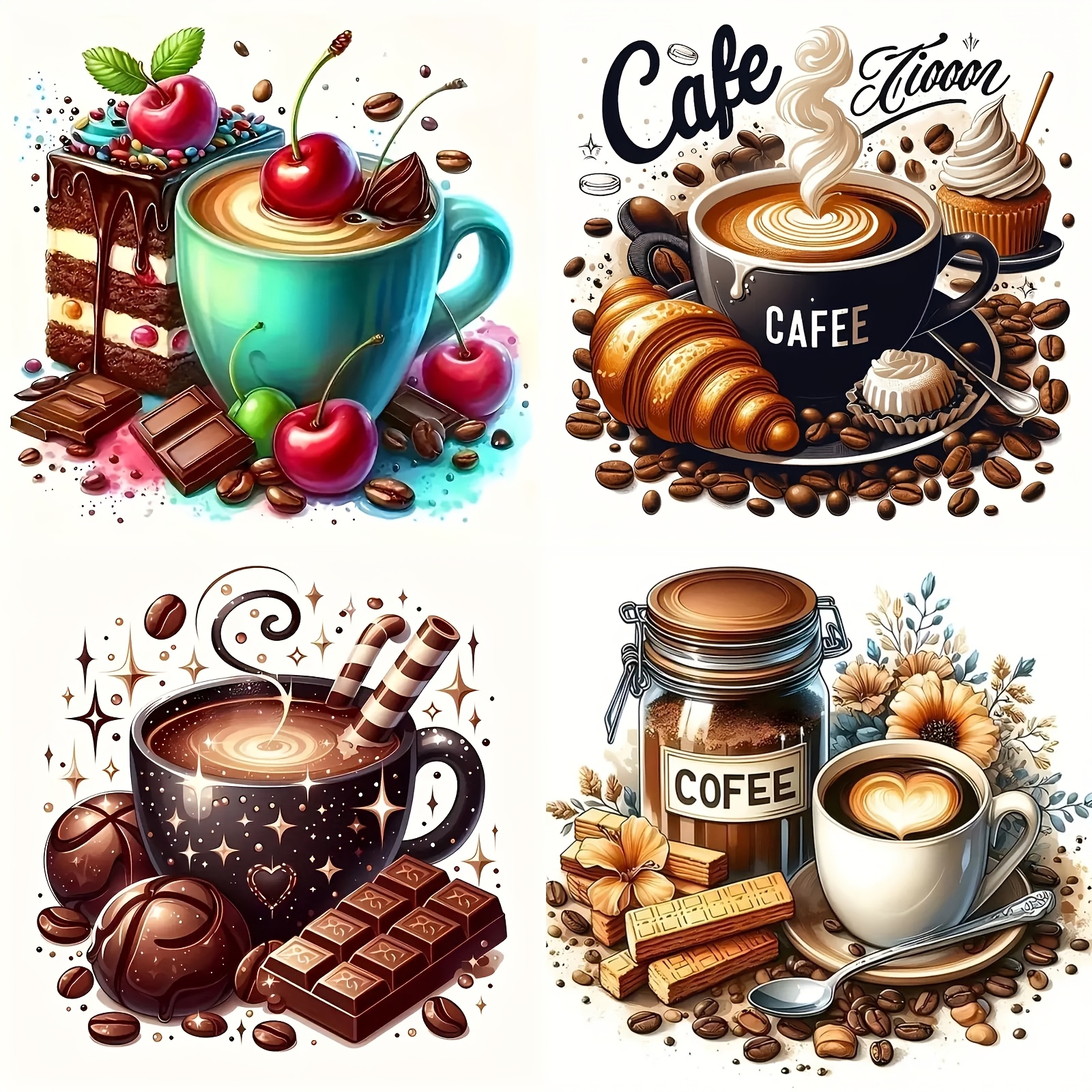 4 In 1 Vinyl Sticker Set, For Laptop, Bottle, Truck, Phone, Motorcycle, Window, Wall, Cup Decoration