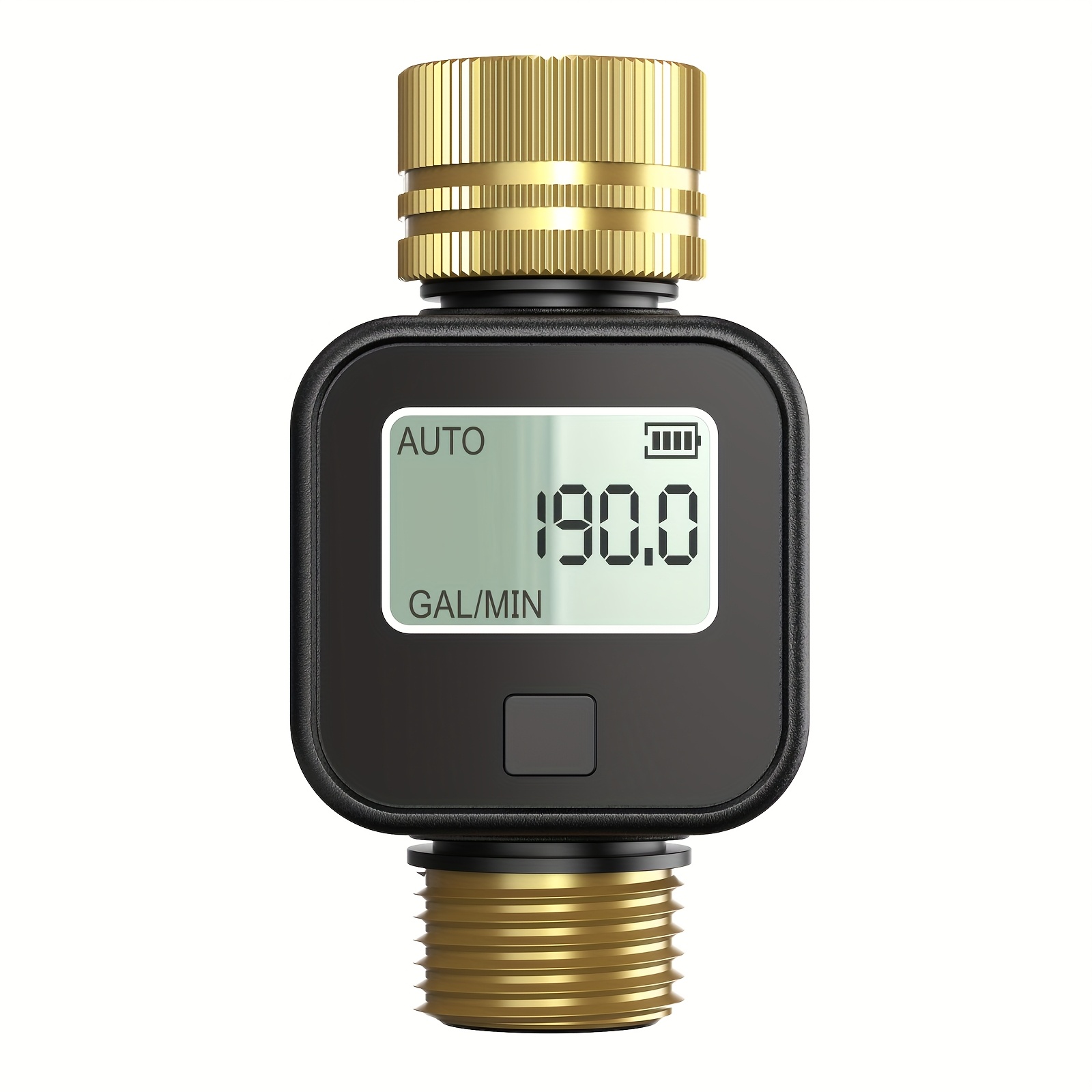 Image of Insoma Water Flow Meter With Brass Inlet & Outlet Metal Thread, Ip55, Measure Gallon/liter Consumption And Flow Rate For Rv Water Tank Filling