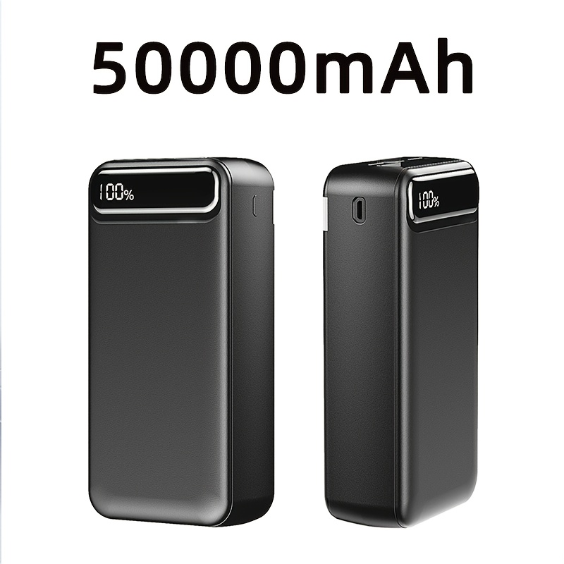 E-shop 50000mAh Hochkapazitäts-Powerbank, USB/TYPE-C Anschluss, LED-Digitalanzeige, Mehrfachanschlüsse, Super-Schnellladung, geeignet für