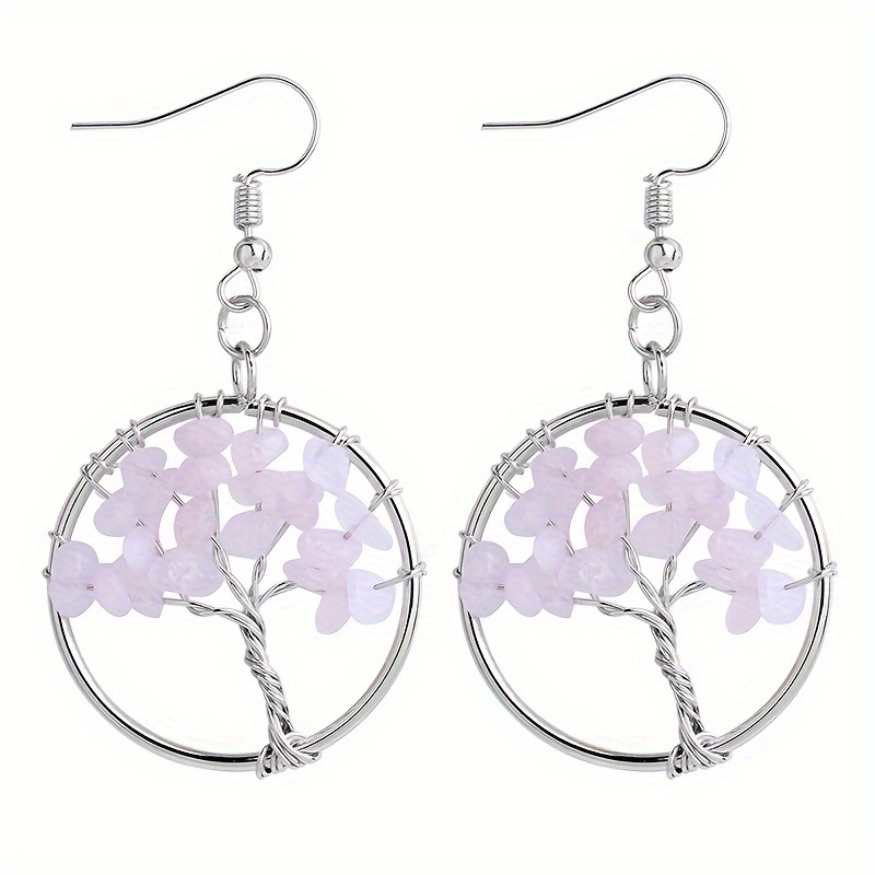 Girl with clearance tree blossom earrings