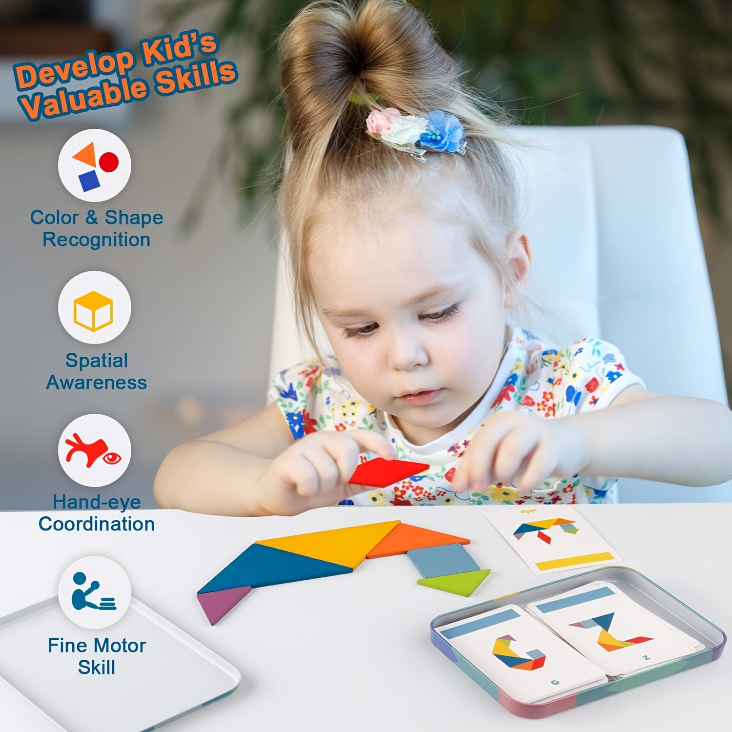 Wooden Block Puzzle, Colorful Educational Gift
