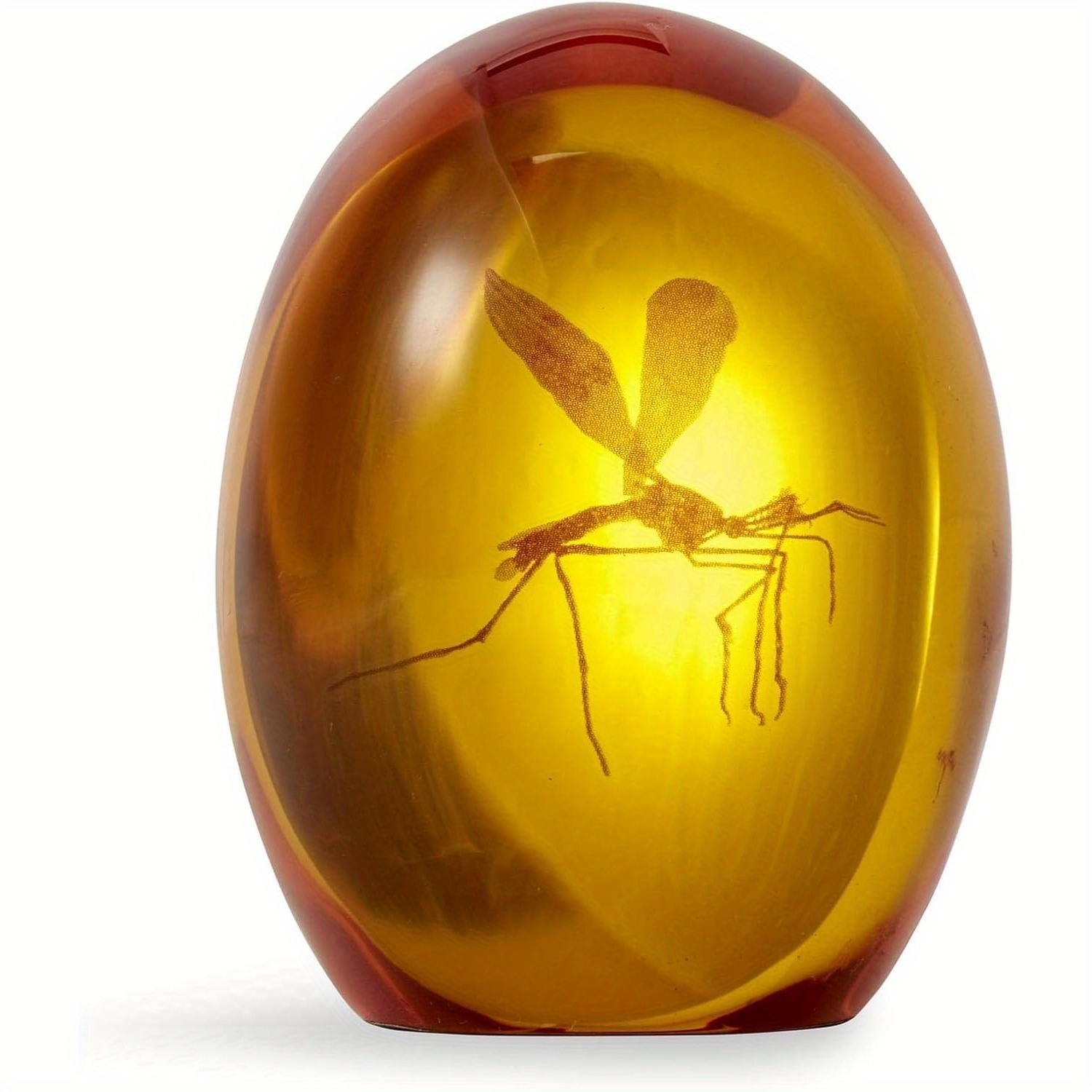 Amber Resin Replica | Collectible Paperweight | 3 Inches Tall
