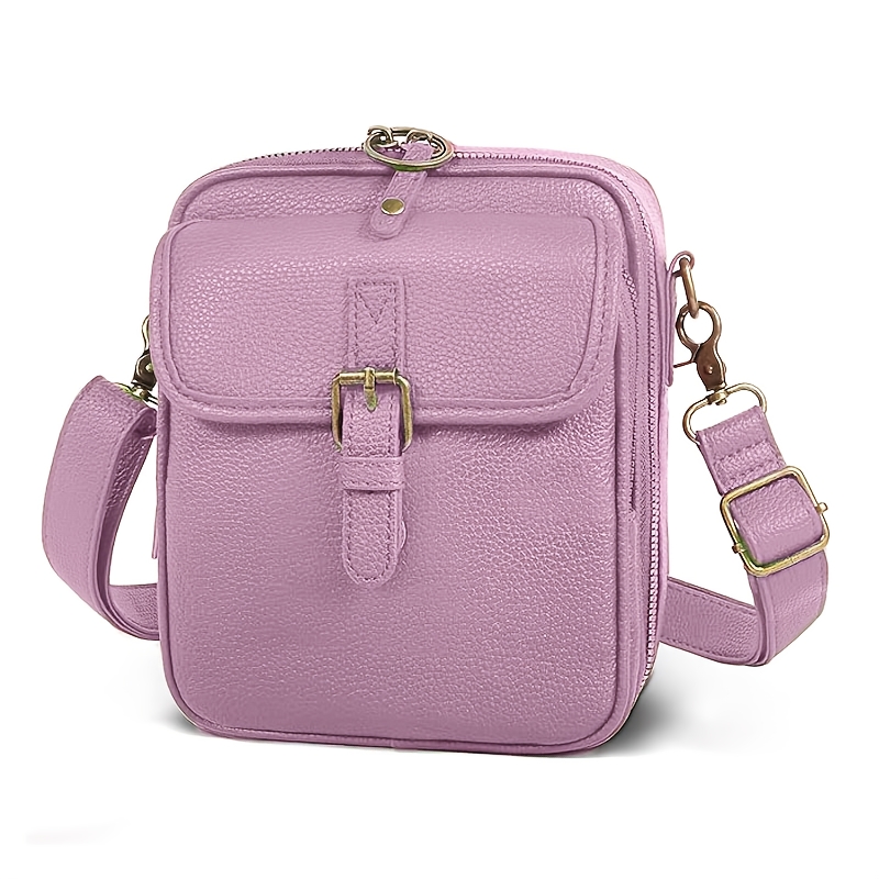 Women's Faux Leather Crossbody Bag, Multifunctional Large Capacity Purse