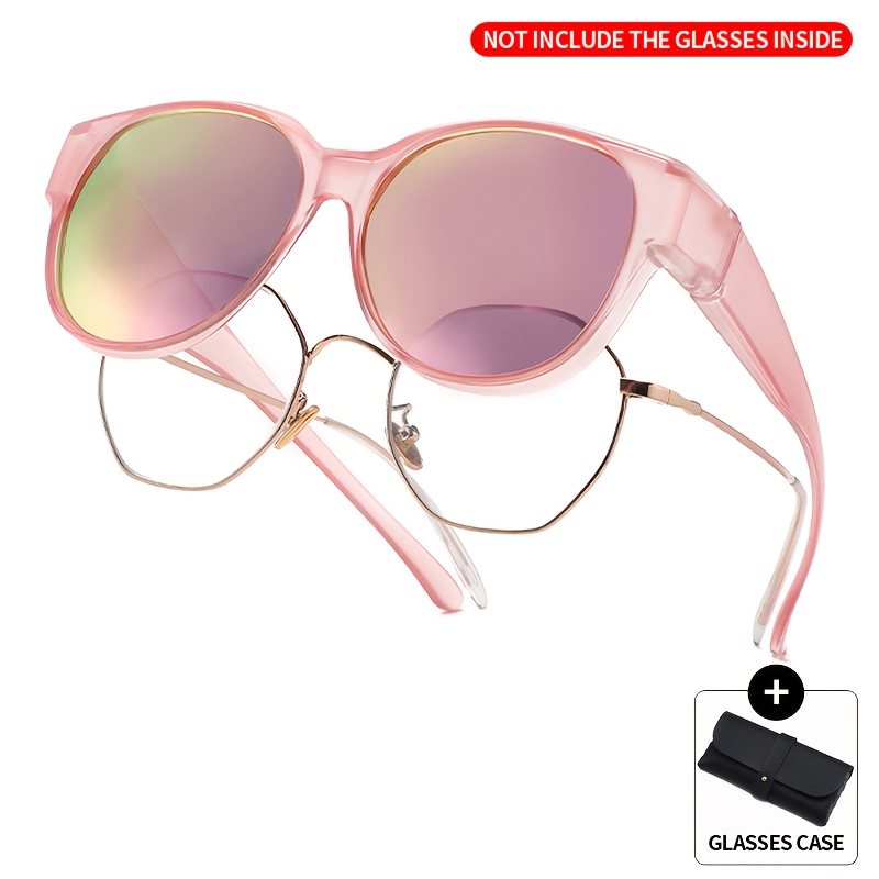 TEMU Men's & Women's Retro Polarized Glasses Suitable For Driving, Daily Wear, Photo Props - Frame With Fashionable Lenses, Polarized Suitable For