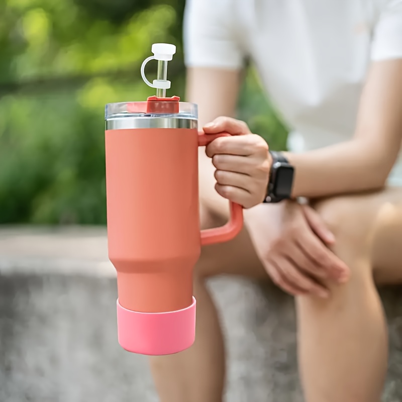 juego de 9 piezas de cristalería - 6 tapas antiderrames, 2 fundas para  , 1 protector de silicona para tazas de viaje de 40oz -  , higiénico y elegante detalles 3