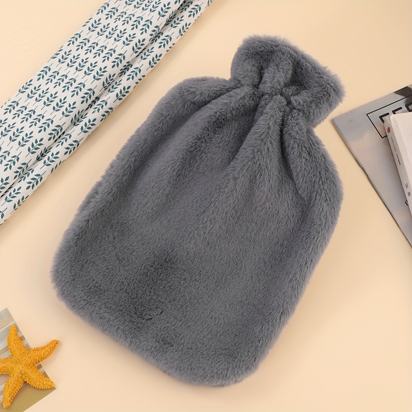 Image of 2l Plush Cover With Hot Water Bottle 2pcs In Set