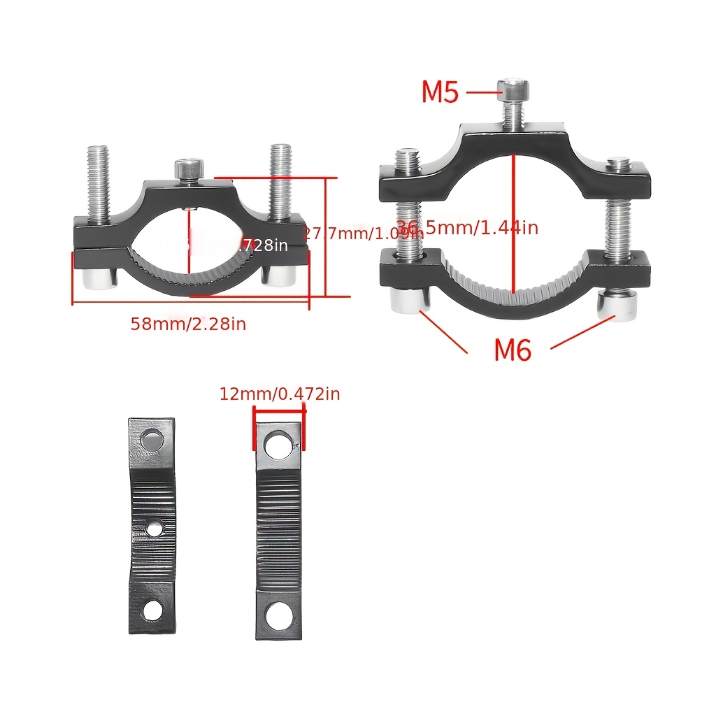 E-shop Lenker M6 Festschraube Fahrrad Clip Klemme Taschenlampe Halterung LED Frontlicht Halterung Motorrad Fahrrad Zubehör