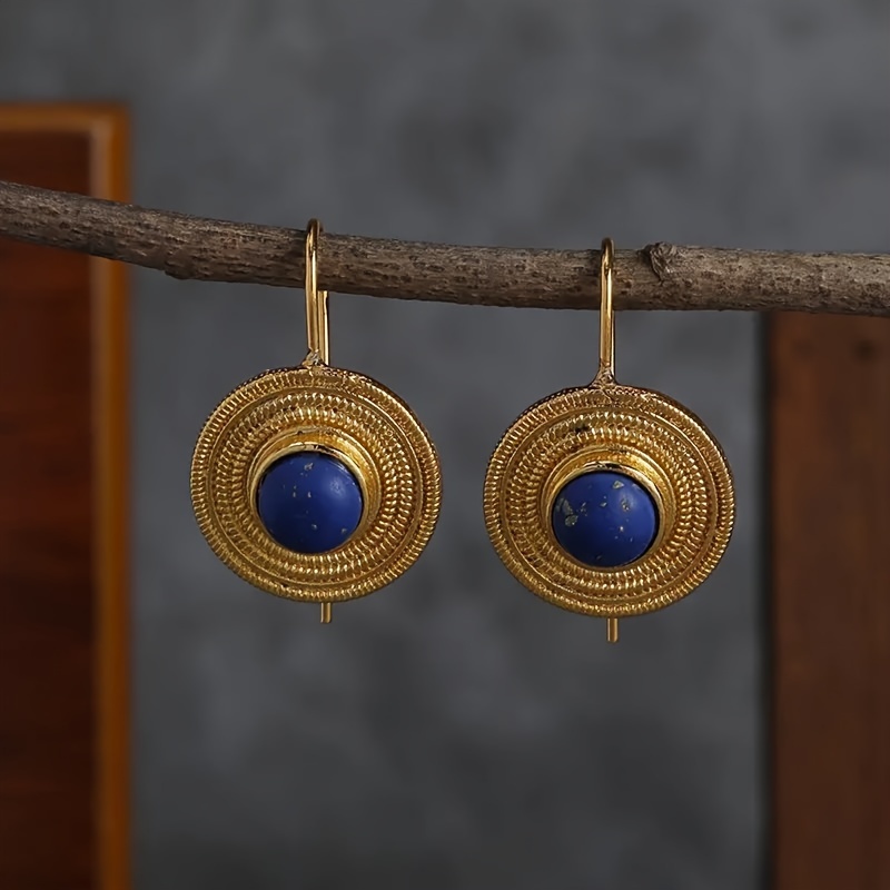 TEMU 1 Pair Fashionable Creative Niche Design Sense Bohemian Style Earrings Suitable For Women' Wear