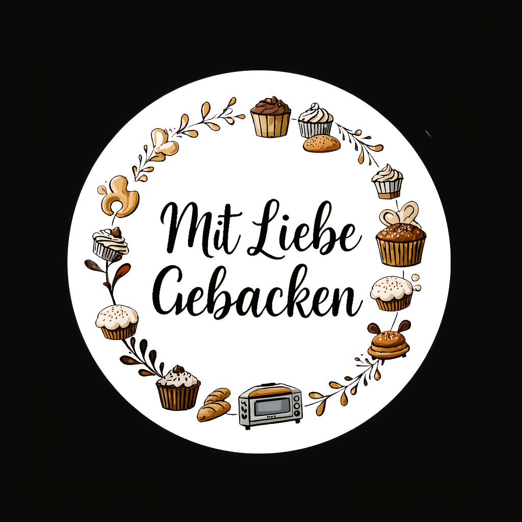 Image of 160/480pcs 1.38 Inch Round Bakery Packaging Stickers - Cute Designs For Homemade , Bread, Bakery Packaging Labels - Seal Stickers For Gift Wrapping, Jar Labels, Diy Crafts