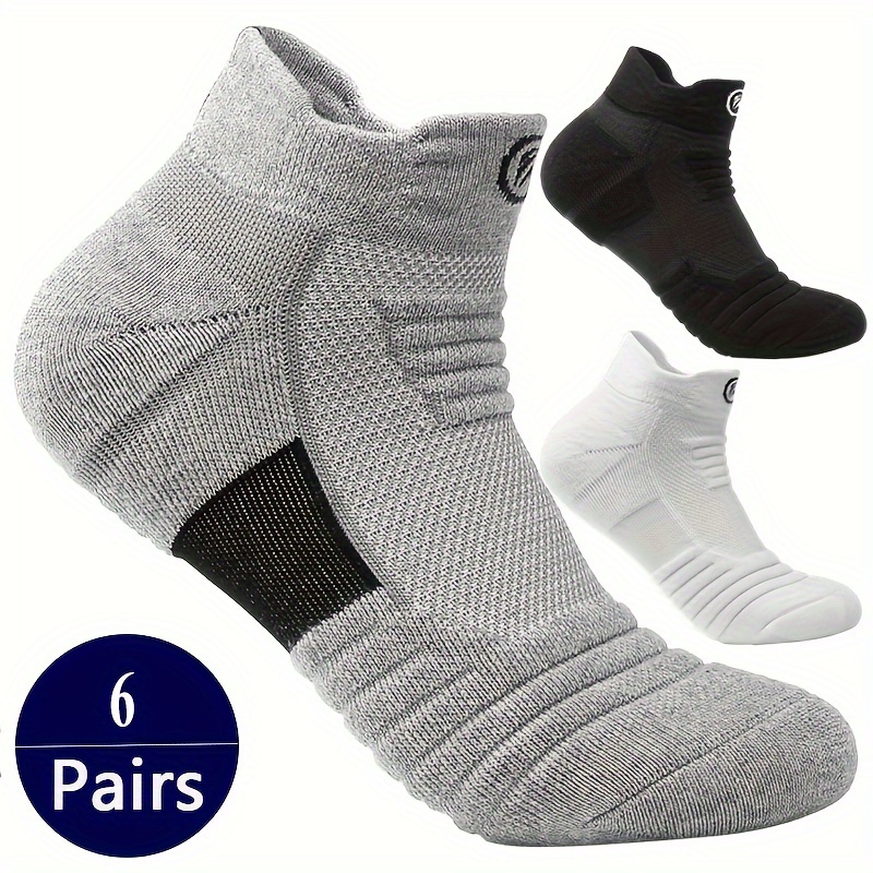 

6 Pairs Of Men's Anti Odor & Sweat Absorption Low Cut Socks, Comfy & Breathable Sport Socks, For Daily & Outdoor Wearing, Spring And Summer