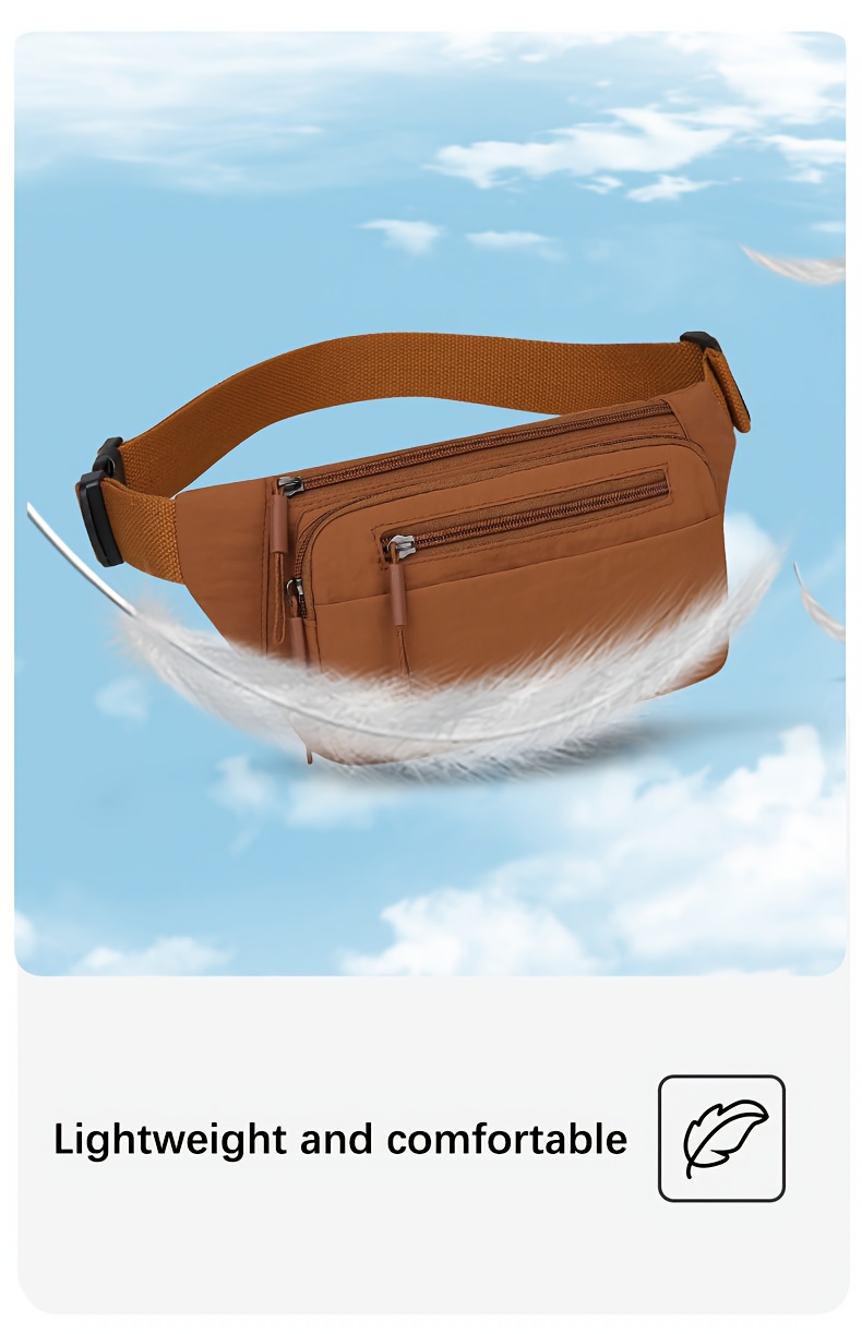 Unisex midjeväska i canvas med justerbar rem för resor_voghion.com