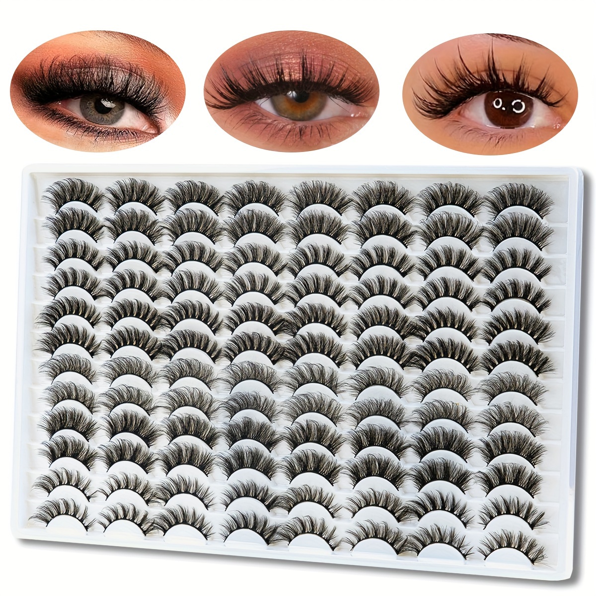 

48 Pairs Of 6 Styles Fluffy Curly Artificial Mink False Eyelashes Fluffy Natural Curly Messy False Eyelashes Extension Suitable For Daily Work And Party Eye Makeup - Eye Makeup Set Makeup Tools