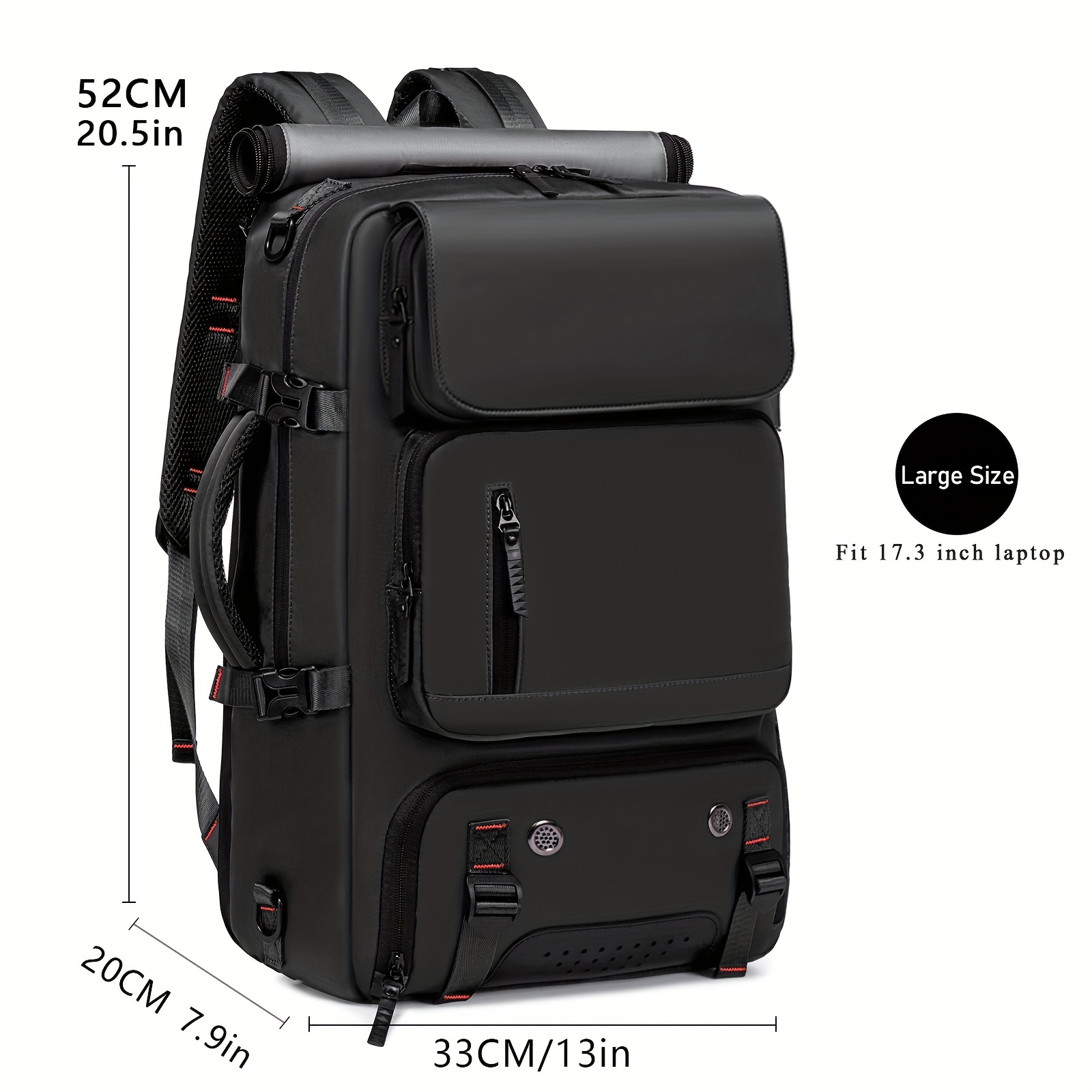 1pc Bolso de Viaje para Hombres, Bolso de Gran Capacidad para Senderismo, Bolso Multifuncional para Negocios y Computadora, Bolso Impermeable con Bolso para Tenis - Imagen 3