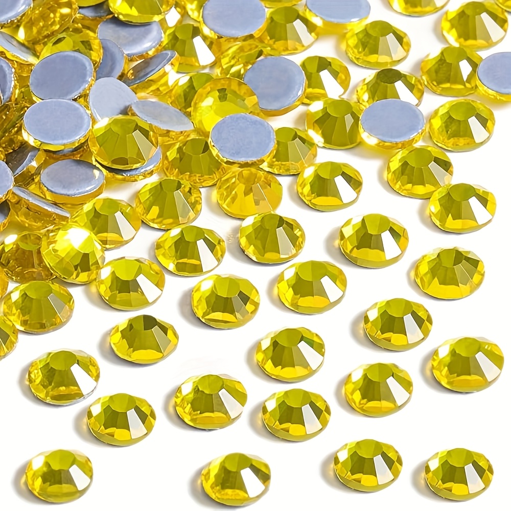 TEMU Strass en verre thermocollant de haute qualité avec dos plat, parfaits pour les embellissements de vêtements