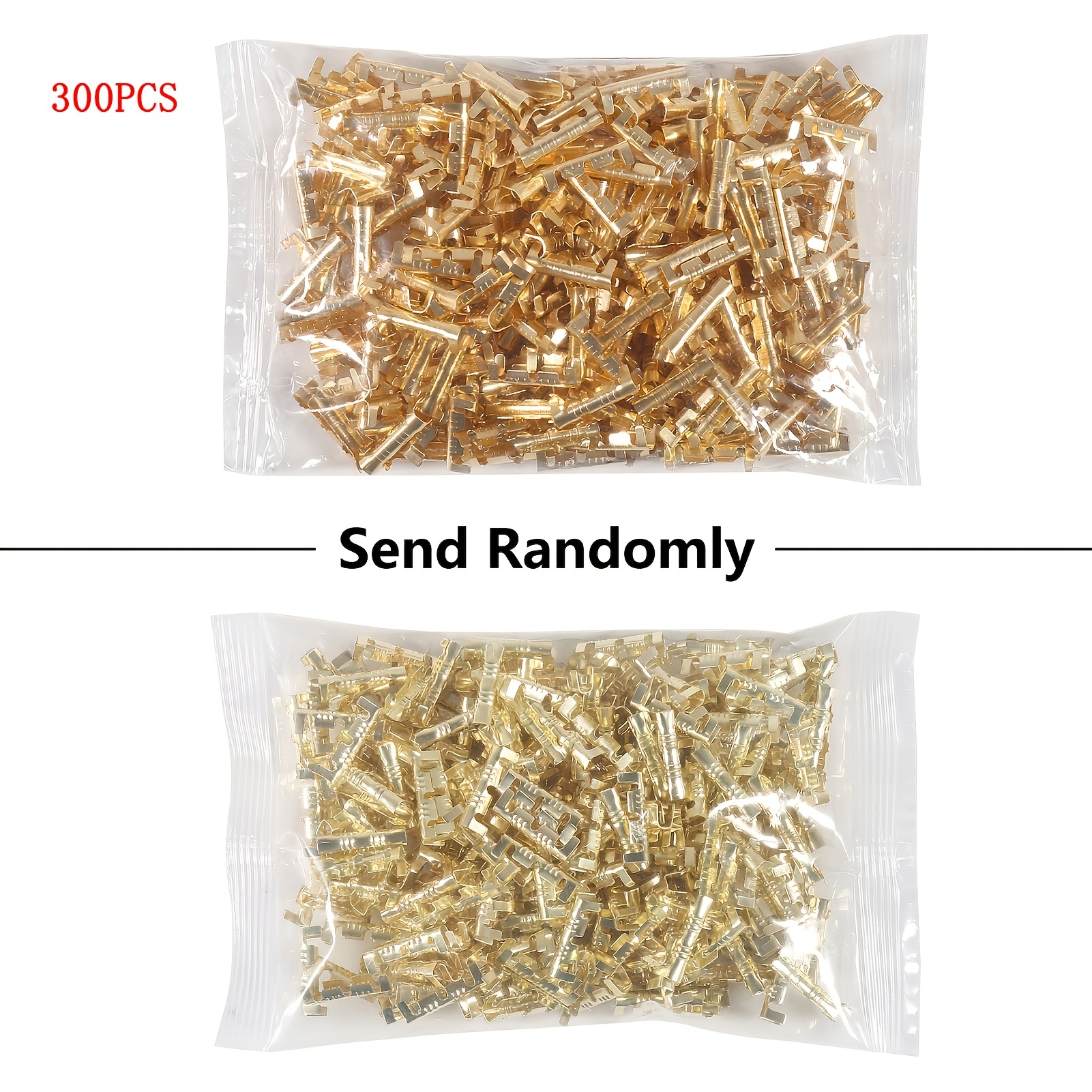 150/250/300pcs U Shape Terminals Connector Crimp Wire Non-insulated Cable Wire Spade Electric Connector 0-36v
