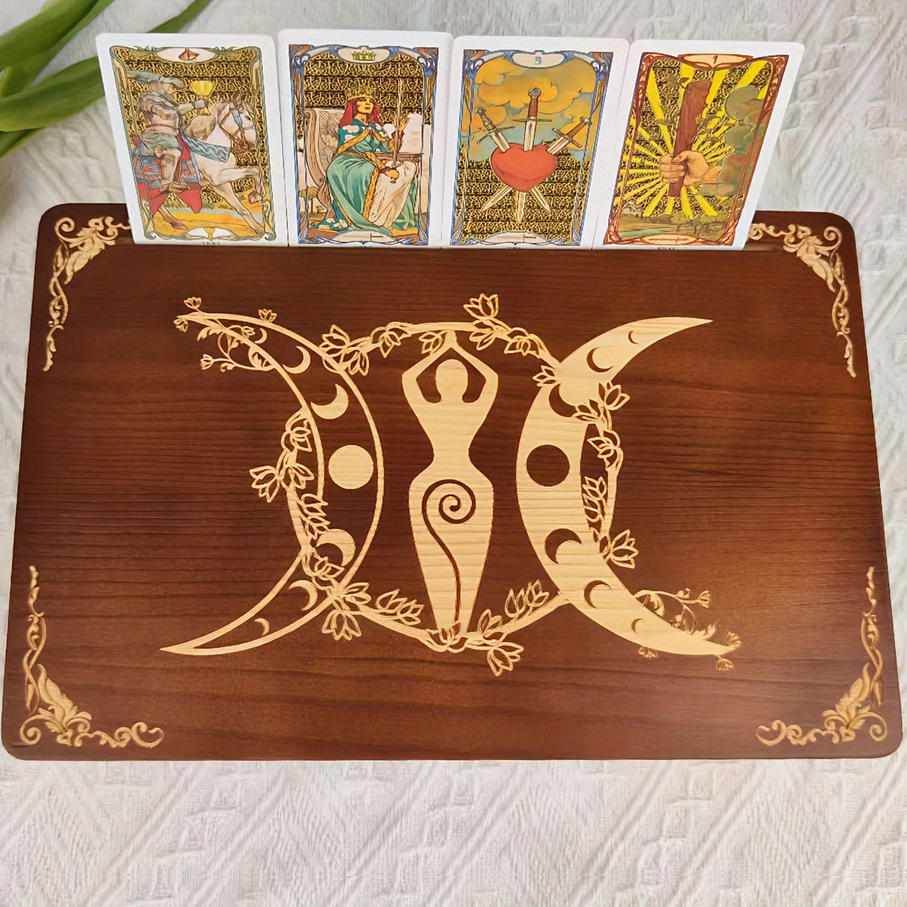 Wooden Altar Table with Card Holder, Meditation Table, Altar Table, Wooden Witch Altar, Wiccan Alter Table, Shrine
