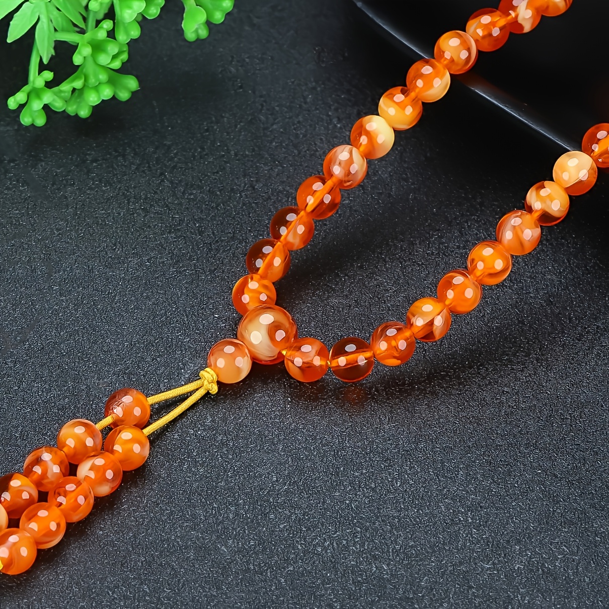 Natural Amber Blood Purple Tiger Pattern Bracelet