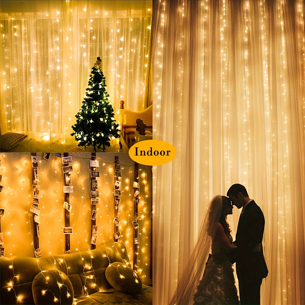 

Upgraded Curtain F5 , Decorative String 300 Led 8 String Decoration For Christmas, , ( , , )