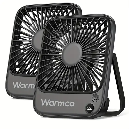 2pack 5000mah protable desk fan rechargeable battery powered personal fan 4 wind small desk fan with 180 tilt folding for office table