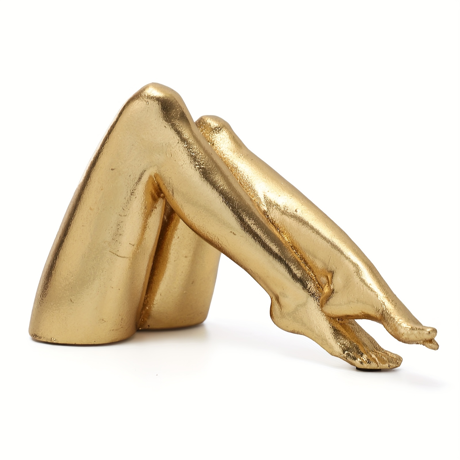 Image of Golden Leg Sculpture Statue - Fantasy-themed Resin Art Piece For Indoor/outdoor Home Decor, No Electricity Needed, Modern Elegant Accent For Living Room, Patio, Office, Statues For Home Decor