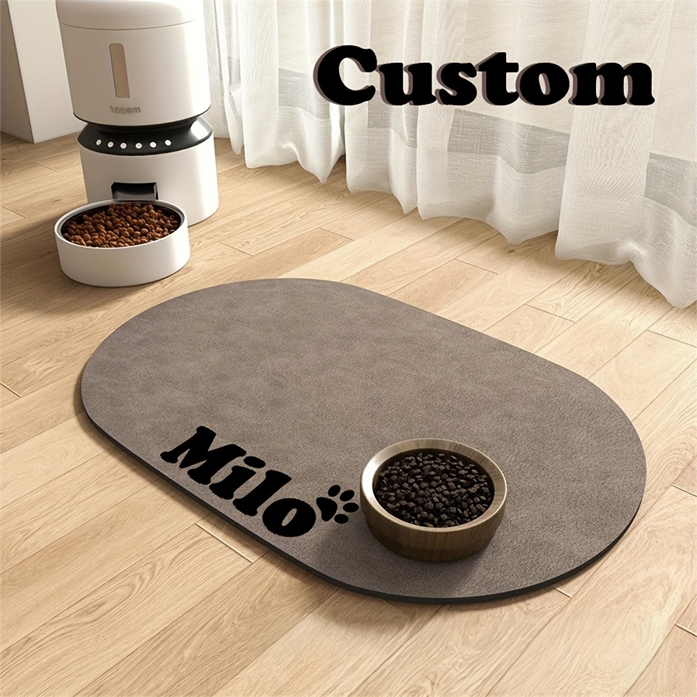 Personalized Custom Food Mats, Customizable With Your Pet's Name, Non-slip And Leak-proof, Suitable For Food And Water Dog Mats, Custom Cat Floor Mats, Pet Placemats, An Ideal Gift For Pet Owners