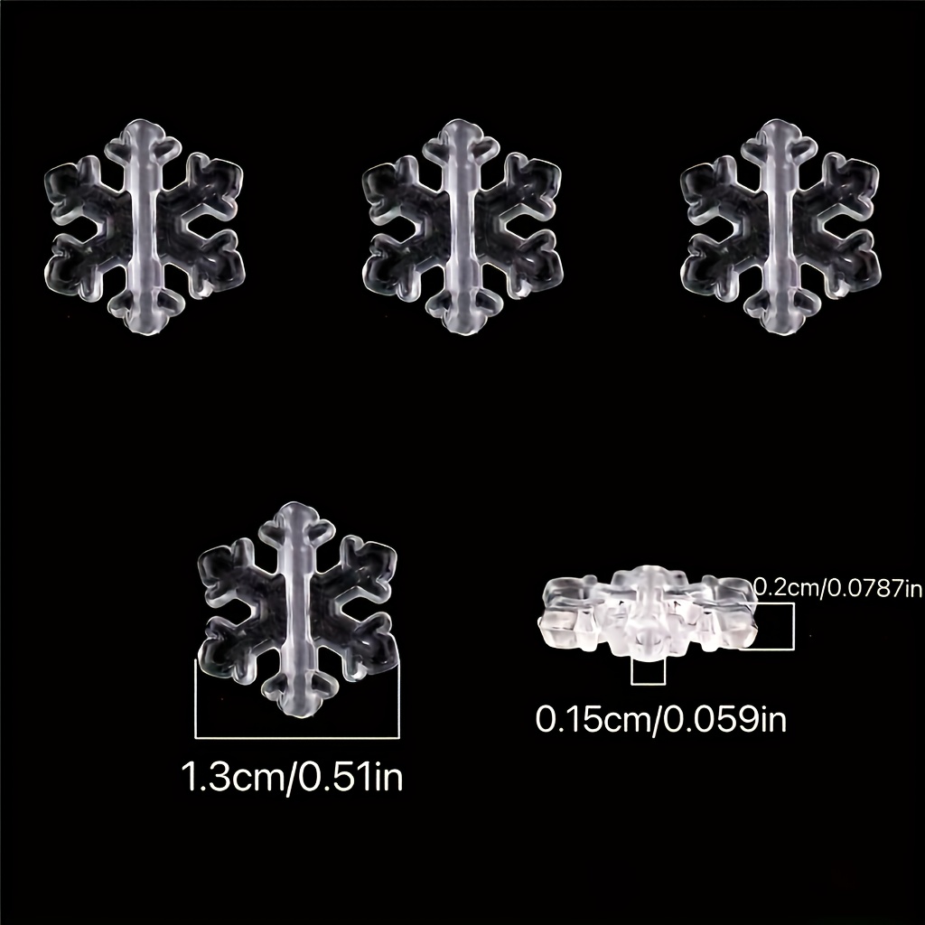 Image of A Set Of 100 Acrylic Snowflakes Is Perfect For Crafting Beaded Items, Such As Bracelets, Necklaces, And Phone Charms, Making Them Great Christmas Presents