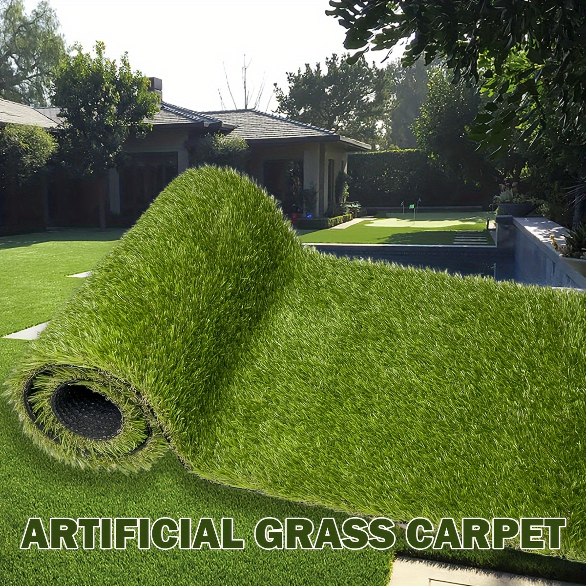 

1 Roll, 35mm Landscape Grass, Artificial Grass For Dogs, Fake Grass Door Mat, Outdoor Carpet, Fake Grass For Balcony And Patio Decoration, Garden Lawn Carpet, Room Decoration, Home Decoration, 2*5inch