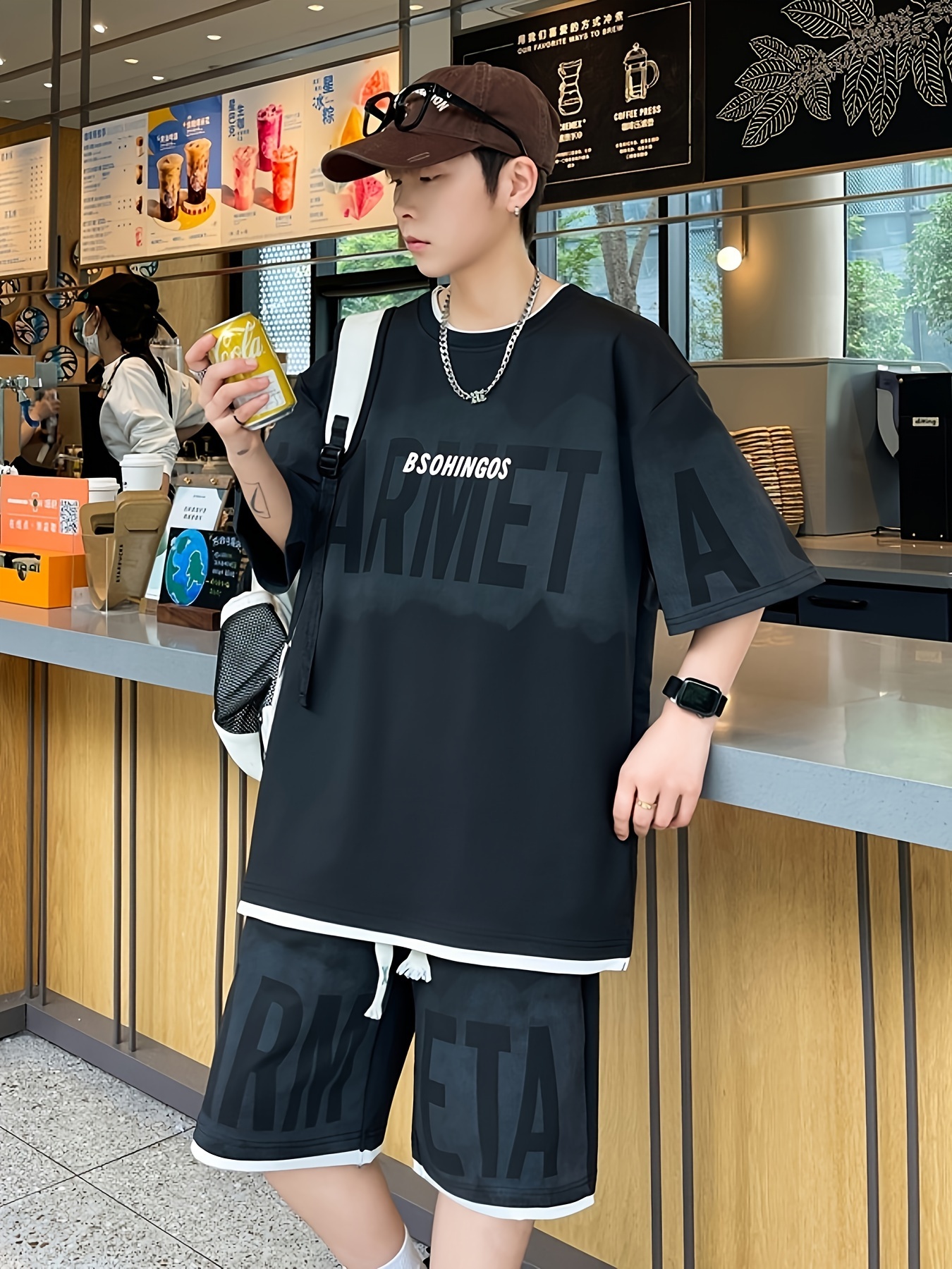 short sleeved t shirt two piece mens Temu Philippines