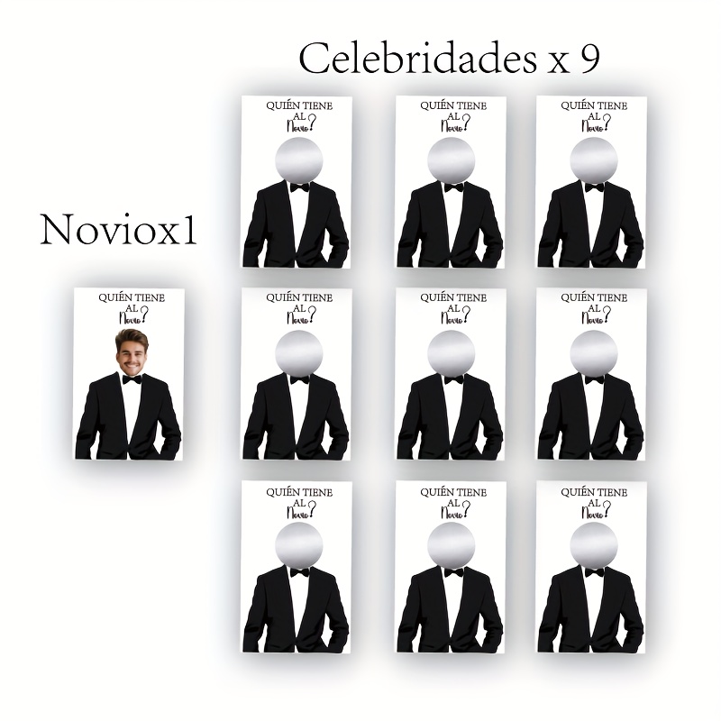 TEMU Personalized "who Has The Groom?" Scratch-off Cards In Spanish- Custom Photo & Text Wedding Game For Bridal Showers, Bachelorette Party Favors -