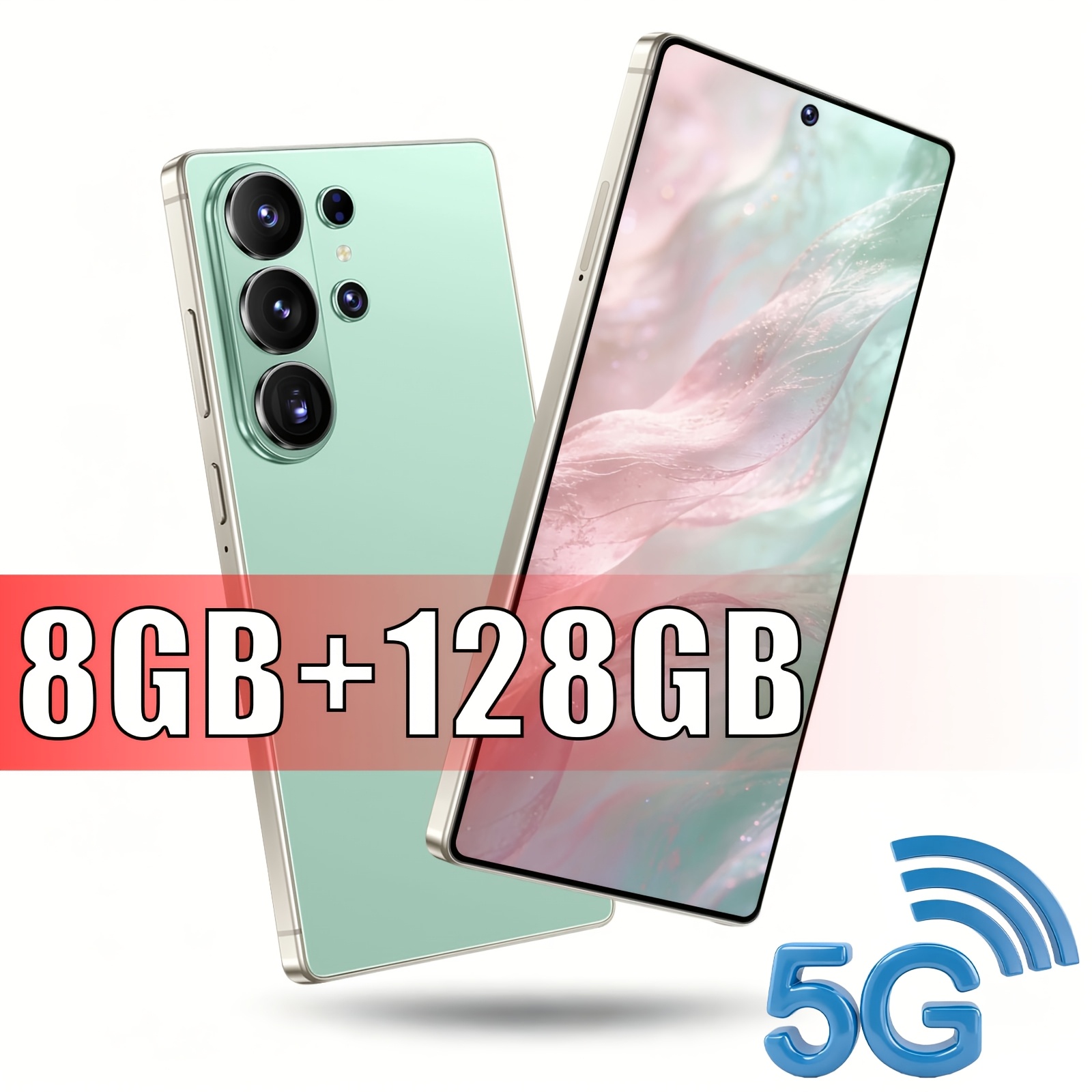 Ultra 2026 5g Unlocked Mobile Phone, 6.8 Inch Hd Display, 8gb 128gb Rom, Dual Network , Front & Rear Hd Camera, , Built-, Type-c Charger, Wi-fi Hotspot, Full Additions, Gift For