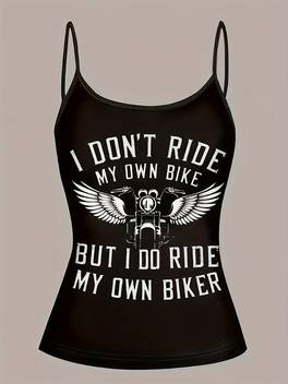 ezwear womens casual retro trash maple leaf and motorcycle fit camisole suitable for summer