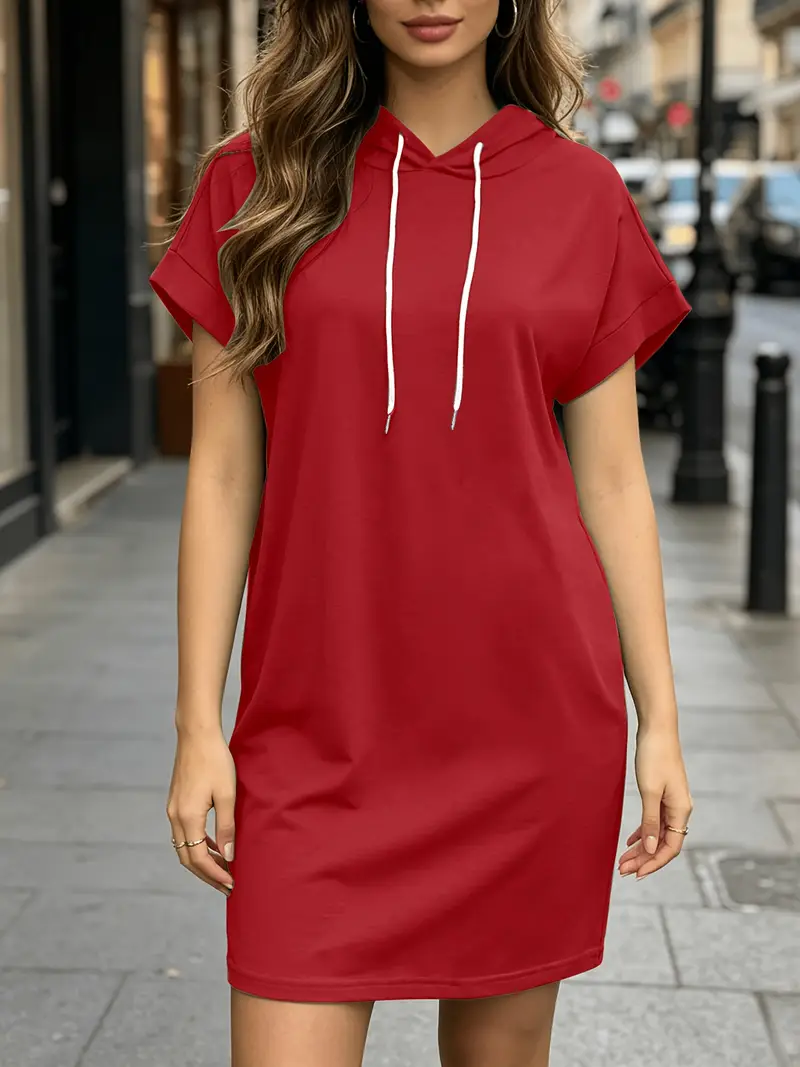 hooded t shirt dress Sweatshirt Dresses BLANK