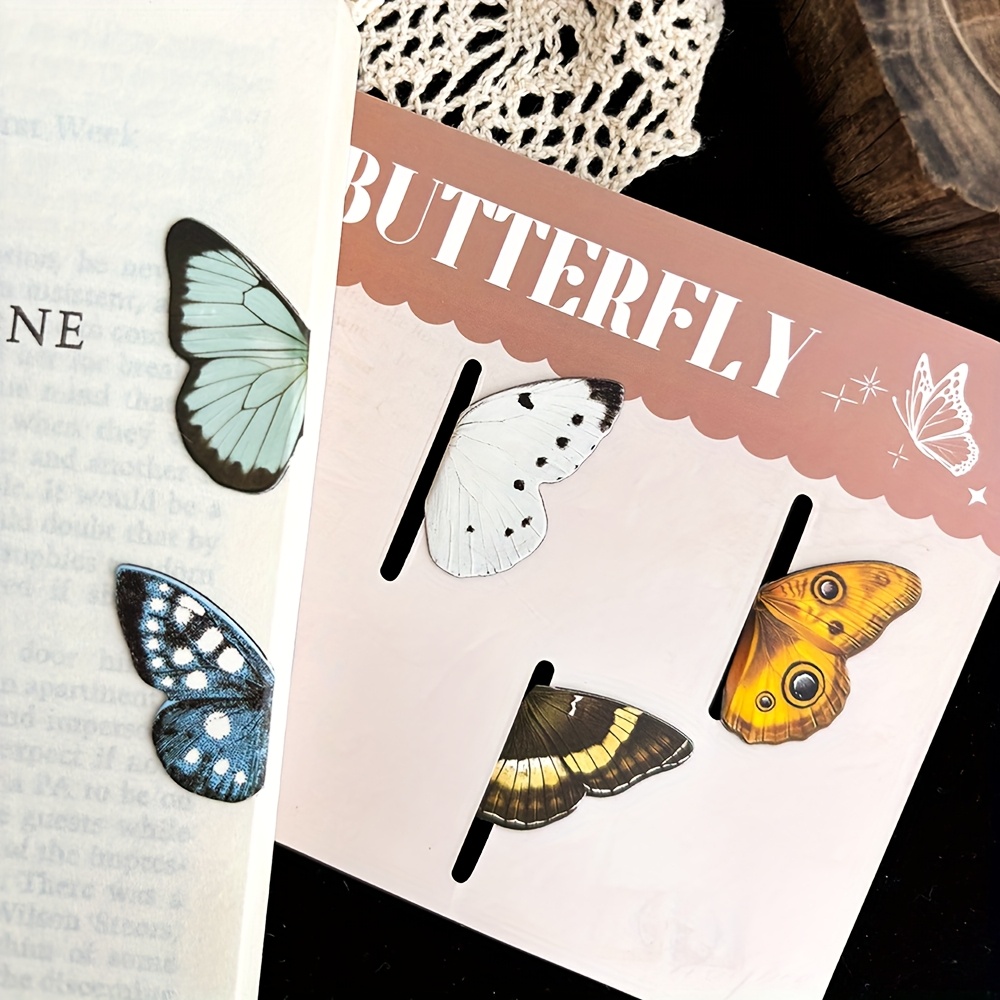 TEMU 5pcs Magnetic Bookmark Cards Book Decoration Cards Reading Annotation Cards