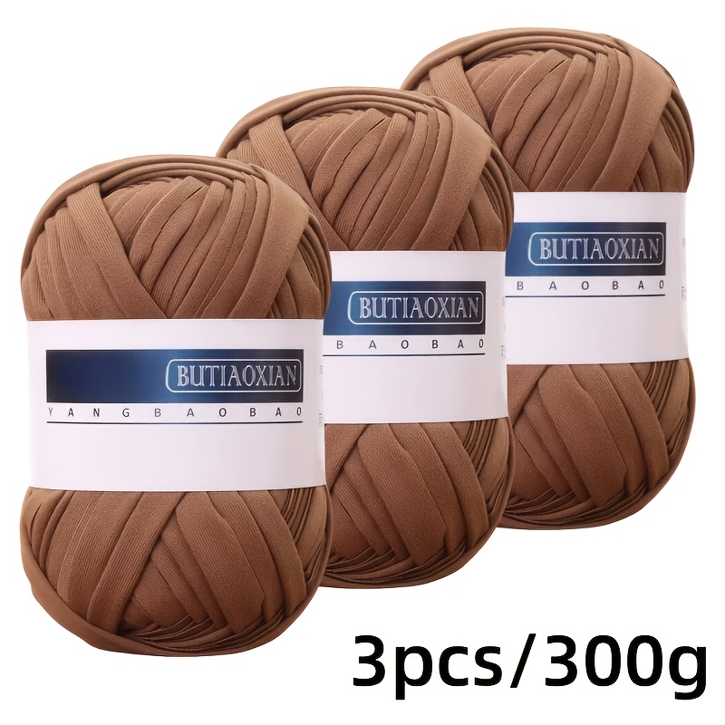 TEMU 3 pièces de fil 300, 2 mm en à texture lisse pour chaussures crochetées, coussins, paniers et artisanaux