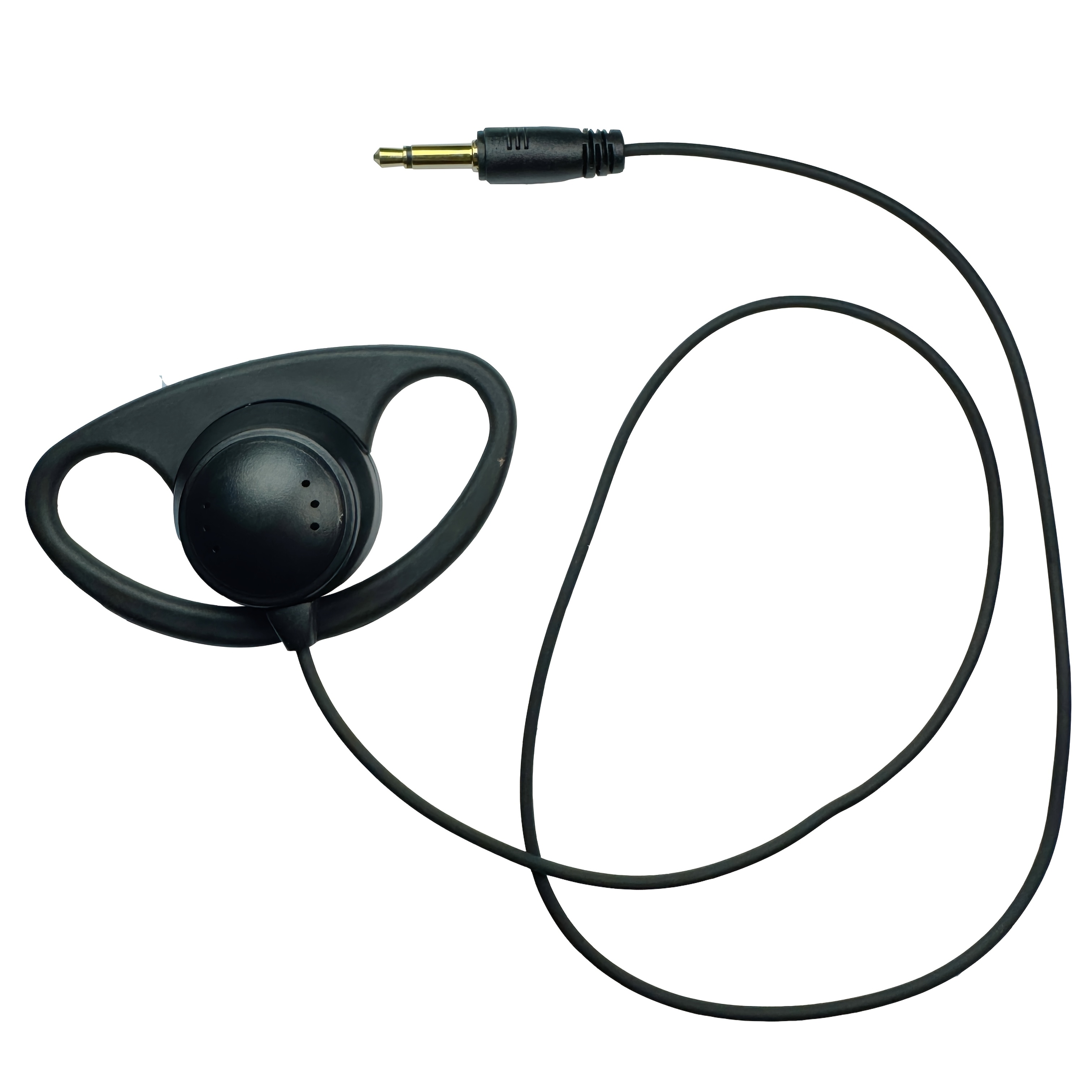 TEMU 1 pezzo, Auricolare Solo 3.5mm 1 Pin Forma -Orecchio Cuffia Radio Compatibile con Microfono Altoparlante per Radio Motorola Kenwood Baofeng