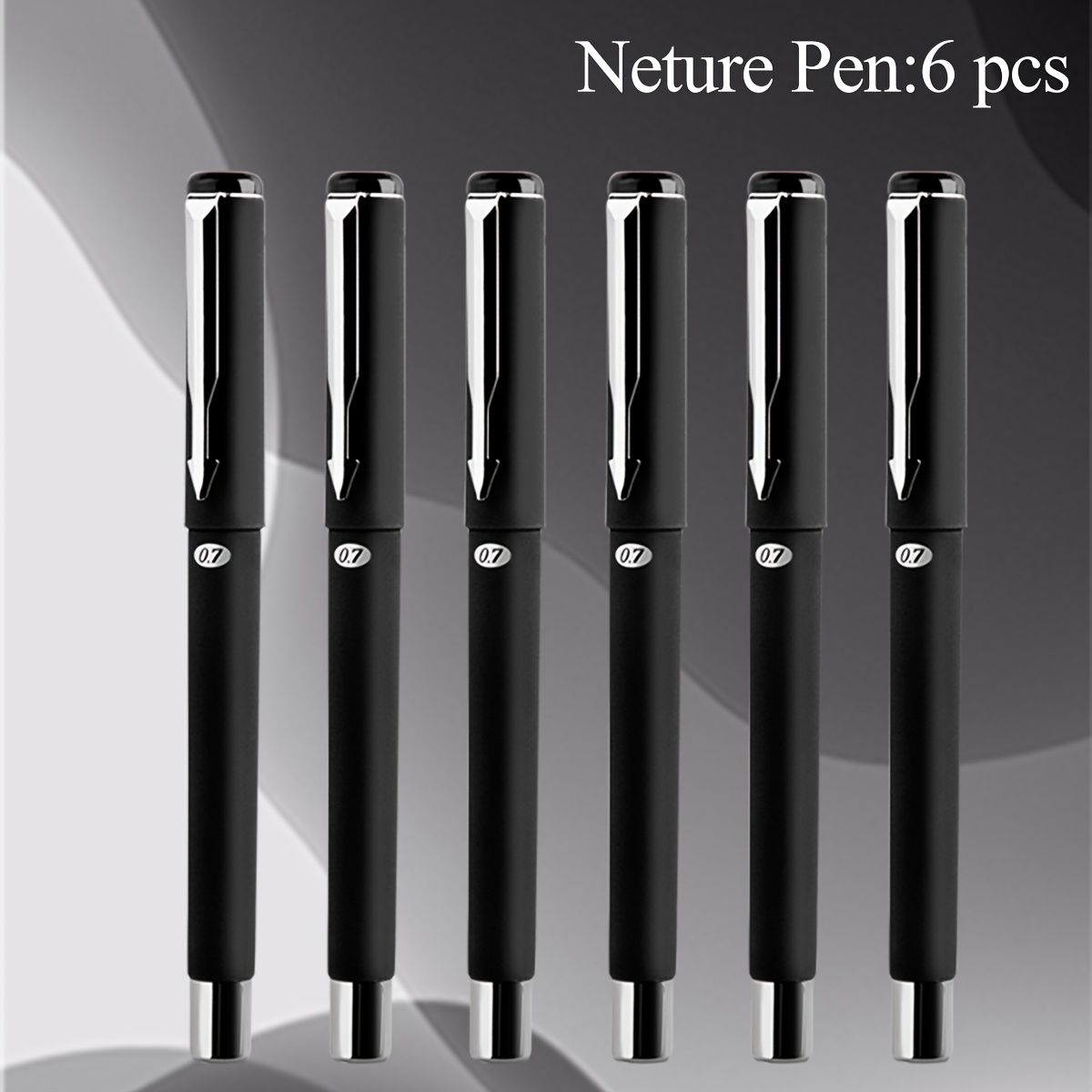 TEMU Stylos à encre gel à séchage rapide Wuqiannian, 0,7 mm, écriture lisse à rouleau en plastique, , pour , et