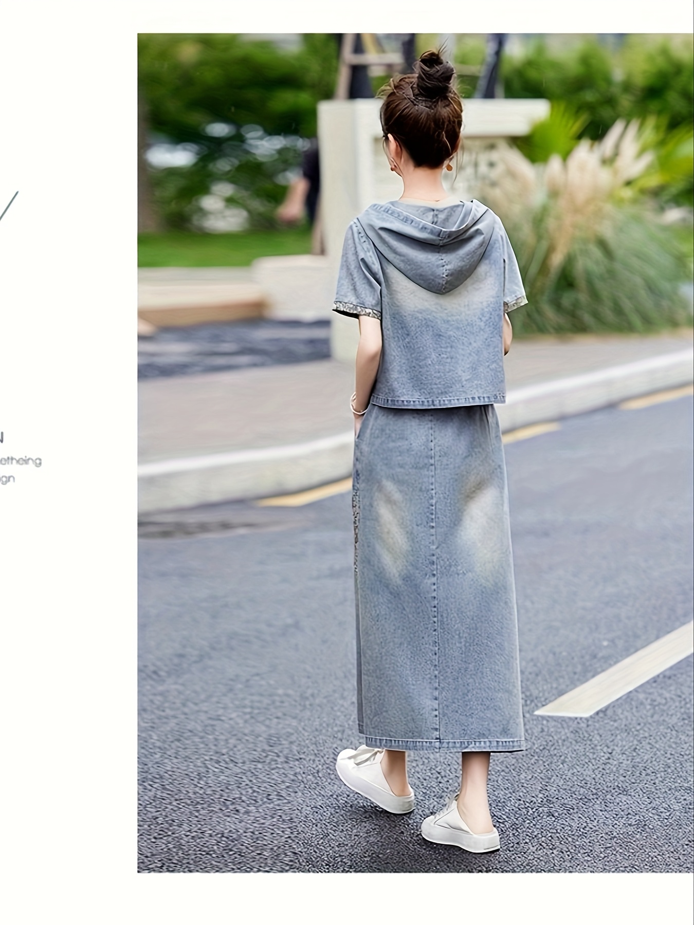 denim scoopneck mini dress Dayshift Jersey Denim & Supply Ralph contrast trim midi dress Crafted from 100% cotton Color:Whisky Rose