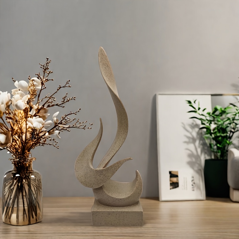 Contemporary And Minimalist Home Decor Crafted from Resin, Showcasing Abstract Geometric Designs, Ideal for Showcasing in Different Settings Like The Living Room'S TV Stand. It Can Also Serve As Decoration for Halloween And Christmas